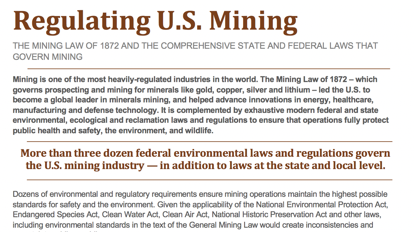 Are there specific regulations for environmental protection in mining law?
